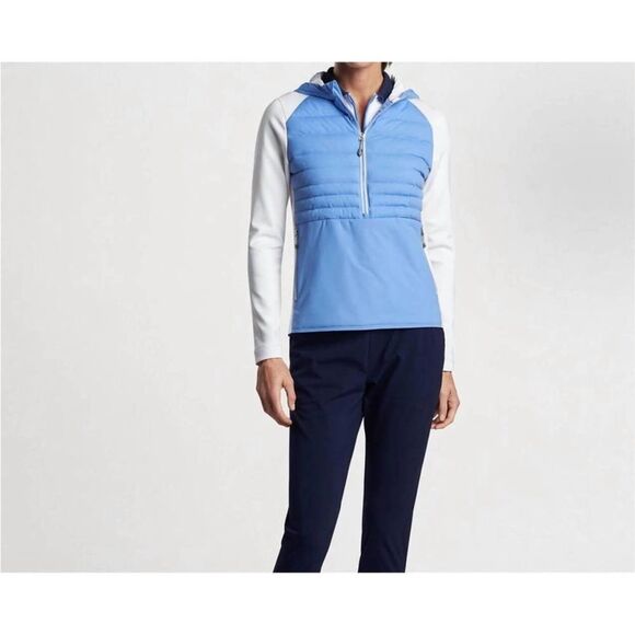 NEW Peter Millar Merge Hooded Jacket Blue White | XL - Picture 3 of 9